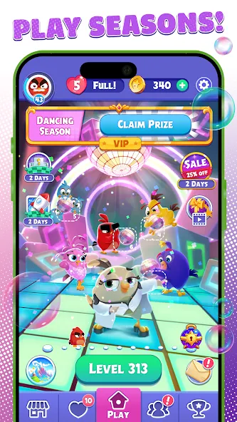 Angry Birds Dream Blast (Энгри Бердс Дрим Бласт) [МОД: Много монет, Открытые уровни и Мега MOD] Screenshot 3