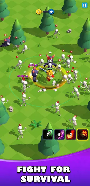 Idle Warrior Defence RPG (Айдл Вариор Дефенс РПГ) [МОД: Деньги, Монеты и Меню MOD] Screenshot 1