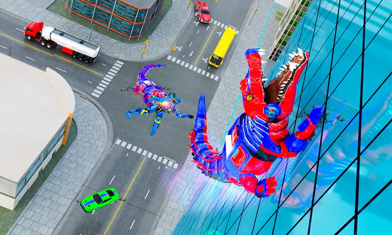 Robot Game Transform Crocodile [МОД: Меню, Бесконечные монеты и Открытые уровни] Screenshot 1
