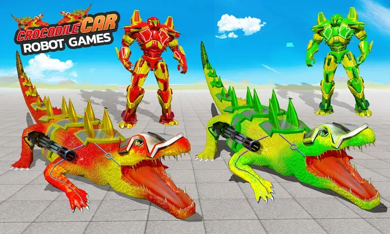 Robot Game Transform Crocodile [МОД: Меню, Бесконечные монеты и Открытые уровни] Screenshot 4