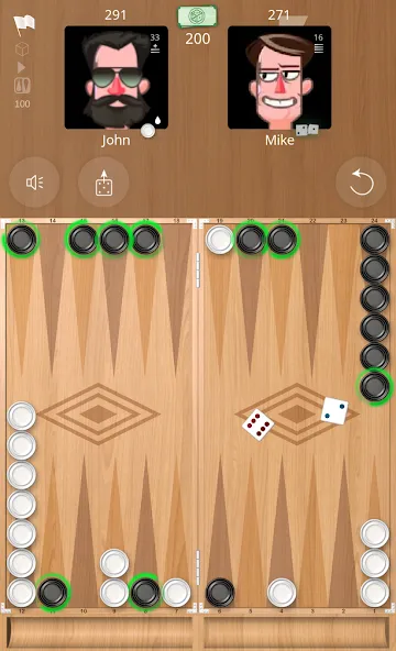 Backgammon Online [МОД: Много монет, Открытые уровни и Мега MOD] Screenshot 1