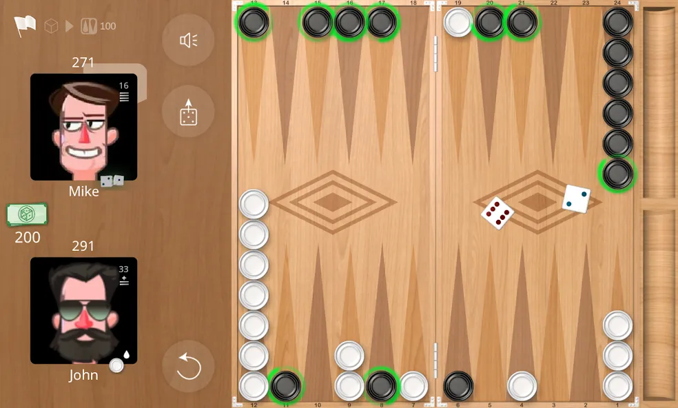 Backgammon Online [МОД: Много монет, Открытые уровни и Мега MOD] Screenshot 3