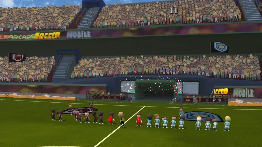 Super Arcade Soccer Mobile (упер Аркадный Футбол Мобильный) [МОД: Много монет, Открытые уровни и Мега MOD] Screenshot 3
