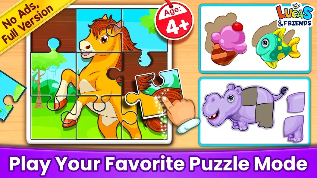 Puzzle Kids: Jigsaw Puzzles [МОД: Деньги, Монеты и Меню MOD] Screenshot 1