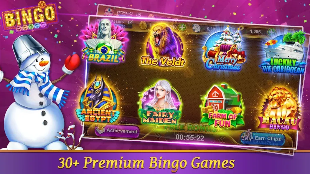 Bingo Happy HD - Bingo Games (Бинго Хэппи ХД) [МОД: Меню, Бесконечные монеты и Открытые уровни] Screenshot 1