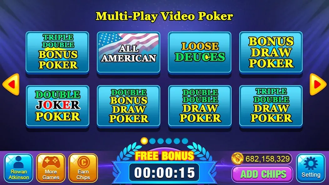 Video Poker Games - Multi Hand (Видео покер игры) [МОД: Все открыто, Дополнительные деньги и Меню MOD] Screenshot 2