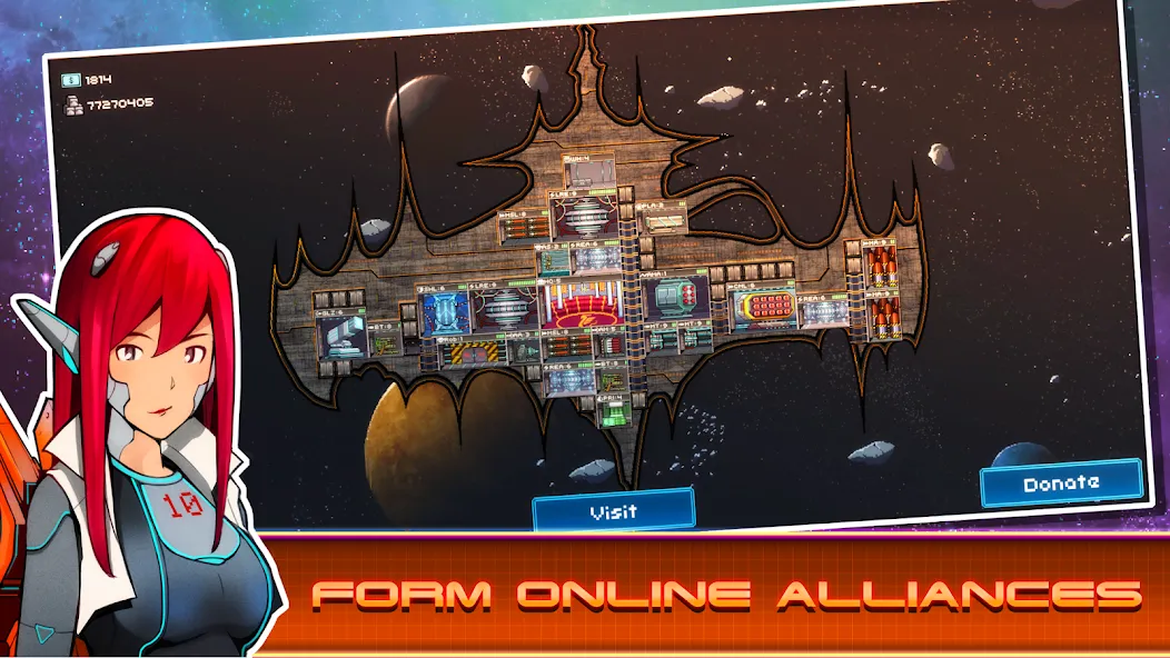 Pixel Starships™ (Пиксель Звездные Корабли) [МОД: Много денег, Монет и Все открыто] Screenshot 2