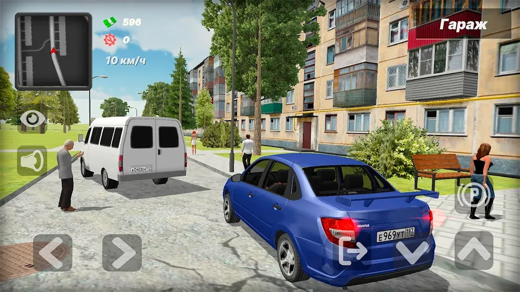 Лада Гранта. Игра про машины [МОД: Деньги, Монеты и Меню MOD] Screenshot 1