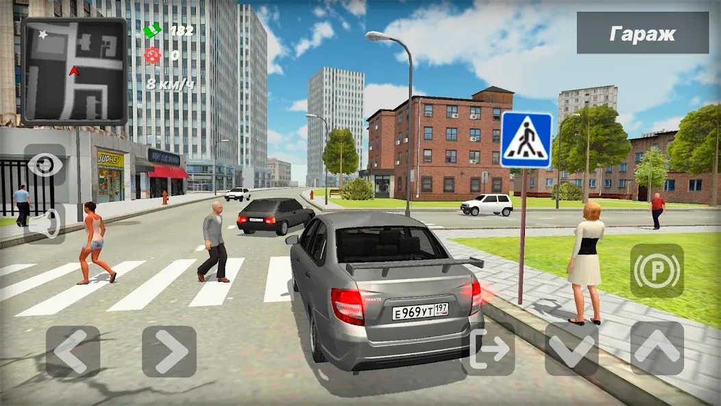 Лада Гранта. Игра про машины [МОД: Деньги, Монеты и Меню MOD] Screenshot 2