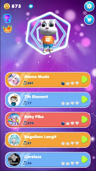 EDM Tom: Cat Dancing Tiles (ЭДМ Том) [МОД: Меню, Бесконечные монеты и Открытые уровни] Screenshot 1
