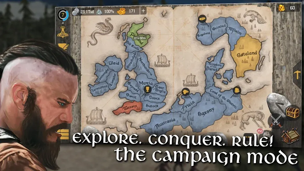 Vikings at War (Викинги в войне) [МОД: Деньги, Монеты и Меню MOD] Screenshot 4