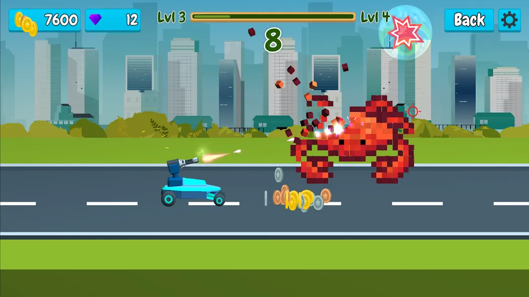 Rusher Crusher: Demolition! (Рашер Крашер) [МОД: Меню, Бесконечные монеты и Открытые уровни] Screenshot 1