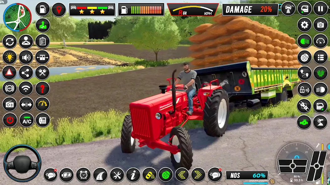 Indian Tractor Simulator Games [МОД: Все открыто, Дополнительные деньги и Меню MOD] Screenshot 1