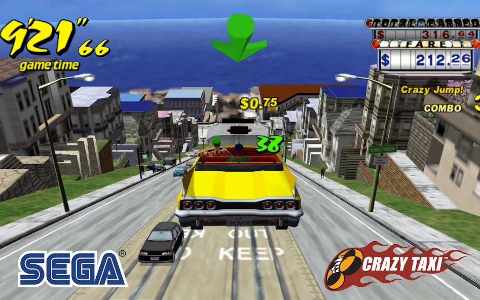 Crazy Taxi Classic (Крейзи Такси Классик) [МОД: Меню, Бесконечные монеты и Открытые уровни] Screenshot 4