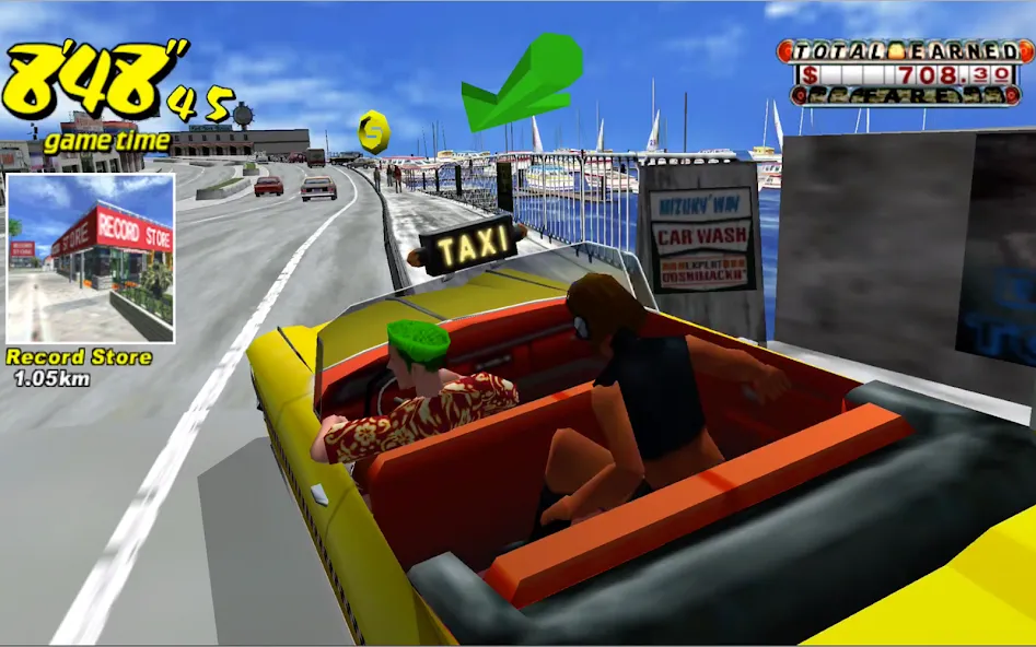 Crazy Taxi Classic (Крейзи Такси Классик) [МОД: Меню, Бесконечные монеты и Открытые уровни] Screenshot 5