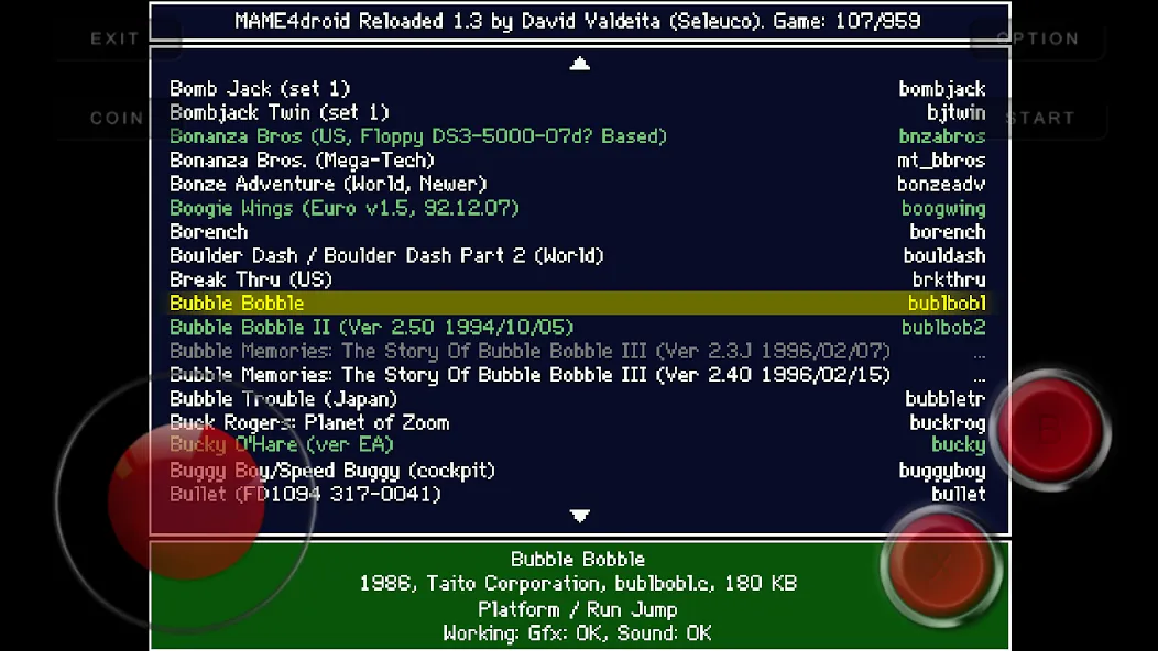 MAME4droid  (0.139u1) (МАМЕ4дроид) [МОД: Все открыто, Дополнительные деньги и Меню MOD] Screenshot 1