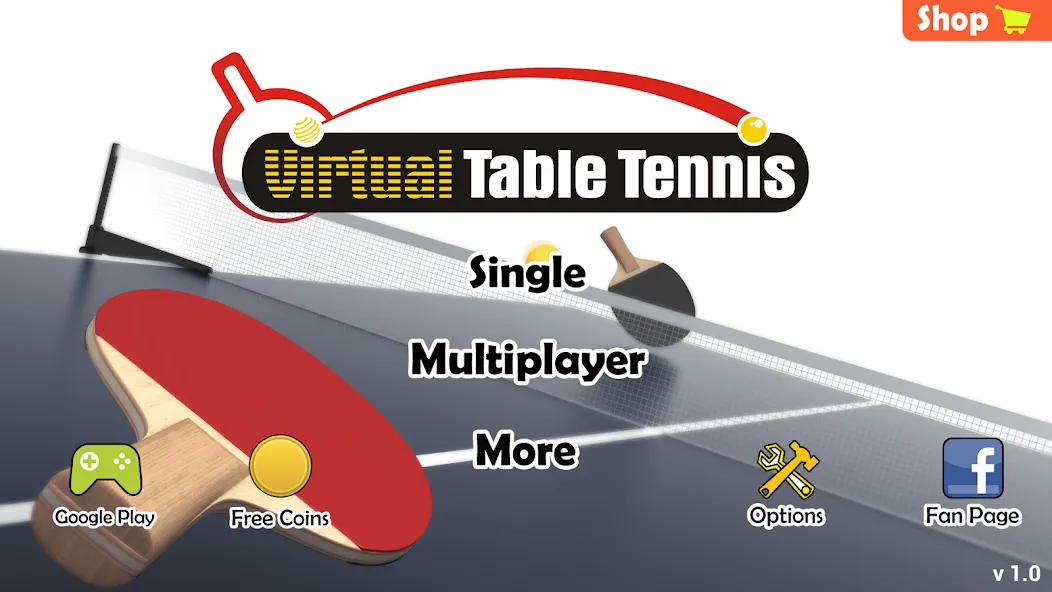 Virtual Table Tennis (Виртуальный настольный теннис) [МОД: Много монет, Открытые уровни и Мега MOD] Screenshot 3