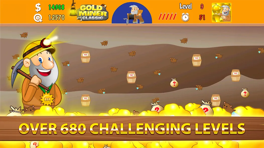 Gold Miner Classic: Gold Rush (Голд Майнер Классик) [МОД: Деньги, Монеты и Меню MOD] Screenshot 3