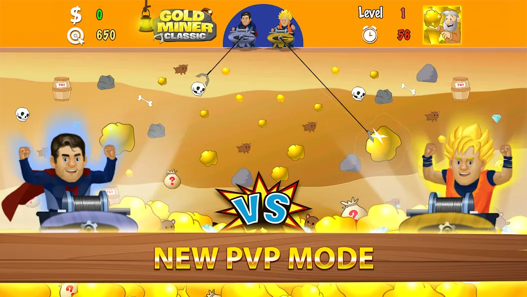 Gold Miner Classic: Gold Rush (Голд Майнер Классик) [МОД: Деньги, Монеты и Меню MOD] Screenshot 4