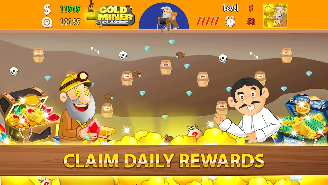 Gold Miner Classic: Gold Rush (Голд Майнер Классик) [МОД: Деньги, Монеты и Меню MOD] Screenshot 5