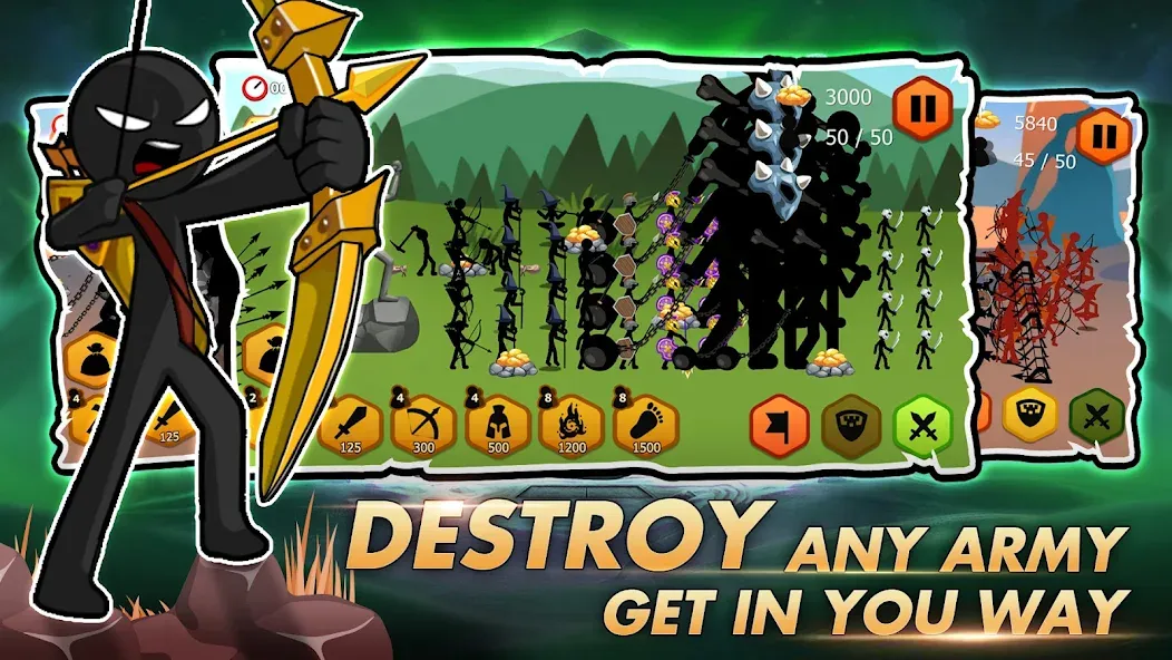 Stick Dynasty (Стритмен Баттл Уор) [МОД: Бесконечные деньги, Монеты и Мега MOD] Screenshot 1