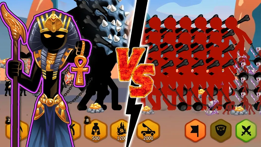 Stickman Battle 2: Empires War (Стикмен Битва 2) [МОД: Бесконечные деньги, Монеты и Мега MOD] Screenshot 3