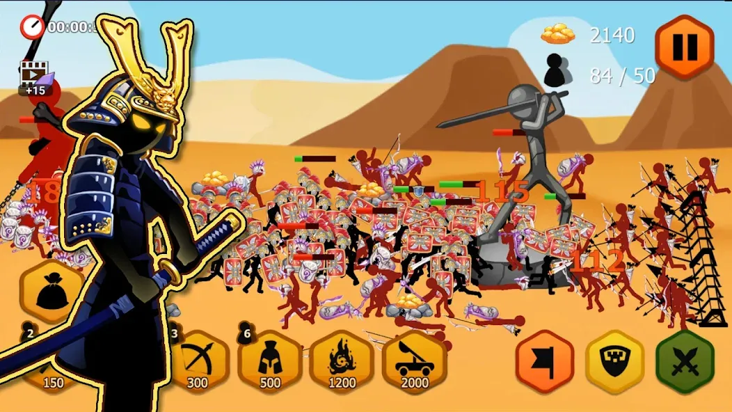 Stickman Battle 2: Empires War (Стикмен Битва 2) [МОД: Бесконечные деньги, Монеты и Мега MOD] Screenshot 4