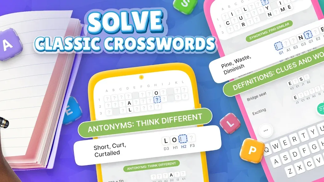 Acrostics－Cross Word Puzzles [МОД: Все открыто, Дополнительные деньги и Меню MOD] Screenshot 2