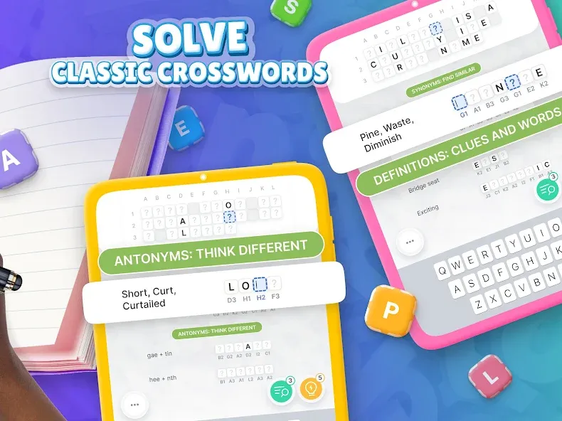 Acrostics－Cross Word Puzzles [МОД: Все открыто, Дополнительные деньги и Меню MOD] Screenshot 5