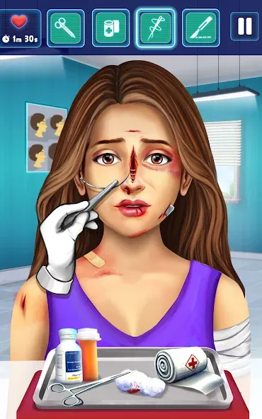 Surgery Simulator Doctor Game [МОД: Много монет, Открытые уровни и Мега MOD] Screenshot 2