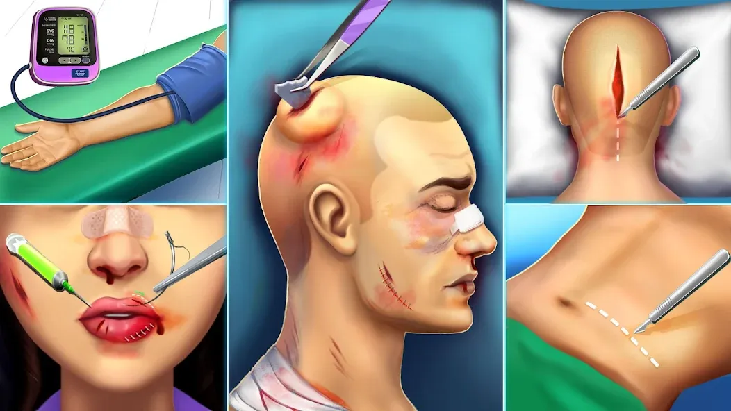 Surgery Simulator Doctor Game [МОД: Много монет, Открытые уровни и Мега MOD] Screenshot 4