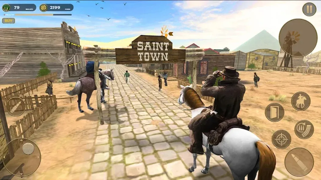 West Cowboy - Gunfighter Game (Уэст Ковбой) [МОД: Все открыто, Дополнительные деньги и Меню MOD] Screenshot 2