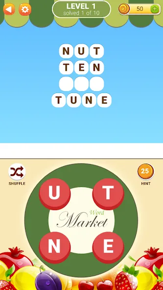 Word Market 2 [МОД: Много денег, Монет и Все открыто] Screenshot 1
