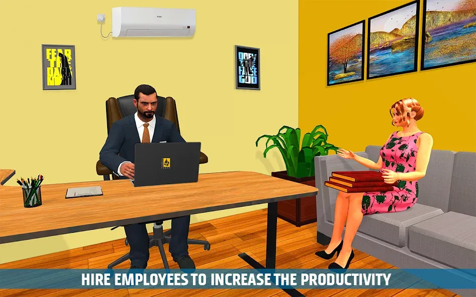 Virtual HR Manager Job Games [МОД: Все открыто, Дополнительные деньги и Меню MOD] Screenshot 1