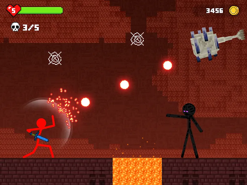 Stick-man Battle - Craft World [МОД: Меню, Бесконечные монеты и Открытые уровни] Screenshot 3