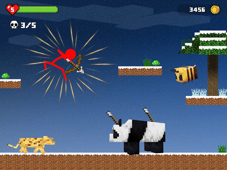 Stick-man Battle - Craft World [МОД: Меню, Бесконечные монеты и Открытые уровни] Screenshot 5