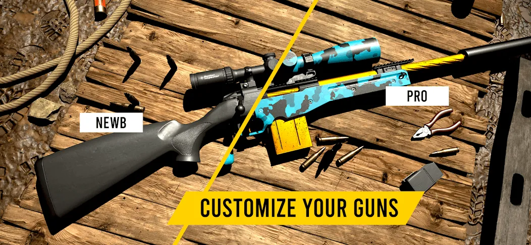 GUNSIM - 3D FPS Shooting Guns (ГУНСИМ) [МОД: Деньги, Монеты и Меню MOD] Screenshot 3