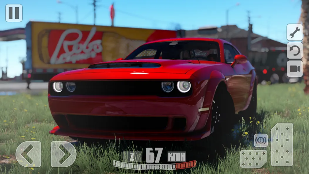 Simulator Dodge Demon Parking (Симулятор парковки  ) [МОД: Много денег, Монет и Все открыто] Screenshot 1