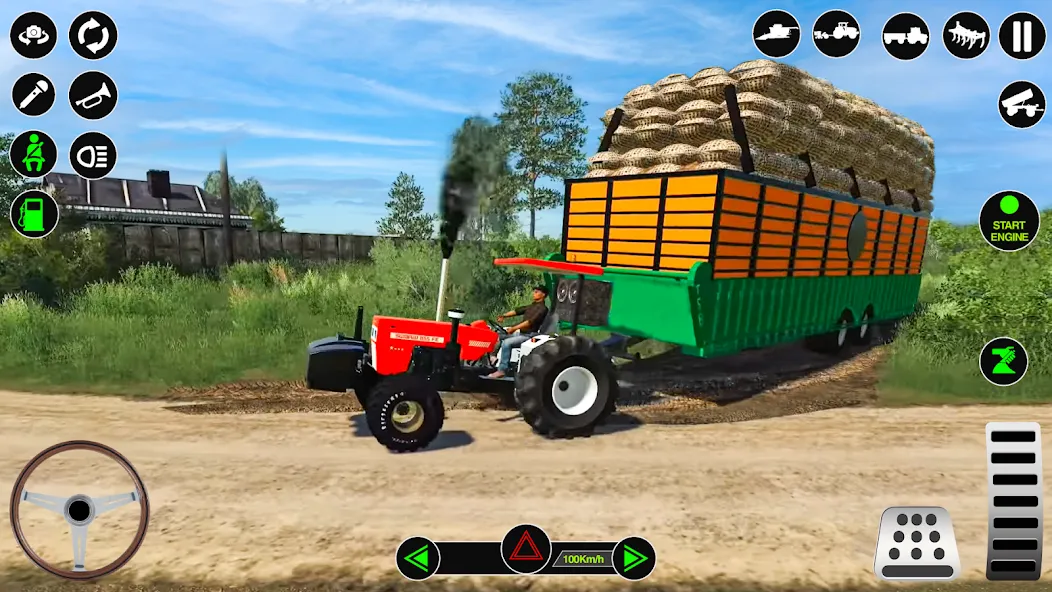 Farming Tractor Simulator Game [МОД: Меню, Бесконечные монеты и Открытые уровни] Screenshot 1
