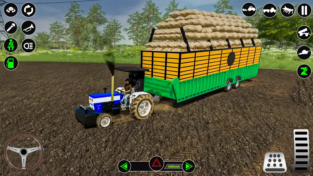 Farming Tractor Simulator Game [МОД: Меню, Бесконечные монеты и Открытые уровни] Screenshot 5