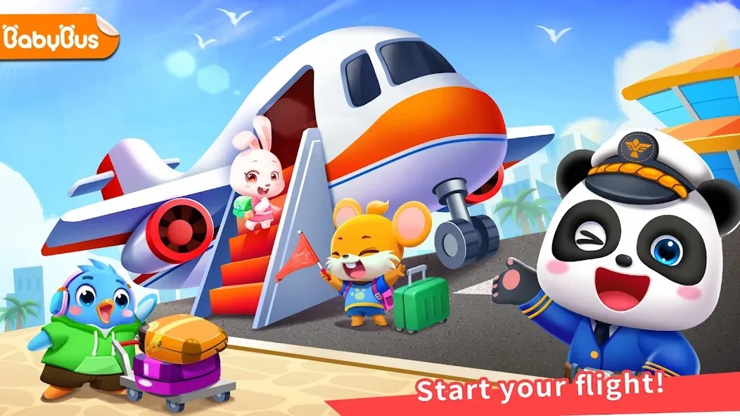Baby Panda's Airport [МОД: Все открыто, Дополнительные деньги и Меню MOD] Screenshot 1