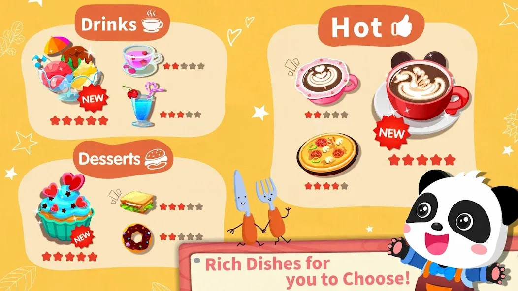 Baby Panda’s Summer: Café [МОД: Много монет, Открытые уровни и Мега MOD] Screenshot 5