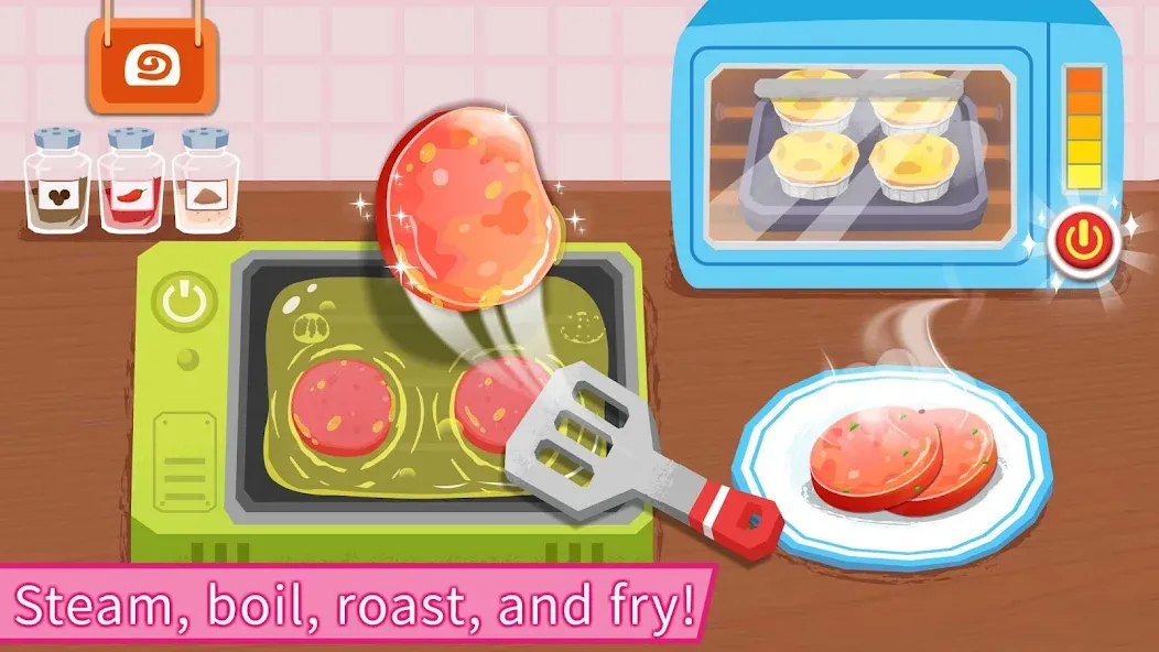 Baby Panda's Breakfast Cooking [МОД: Меню, Бесконечные монеты и Открытые уровни] Screenshot 3