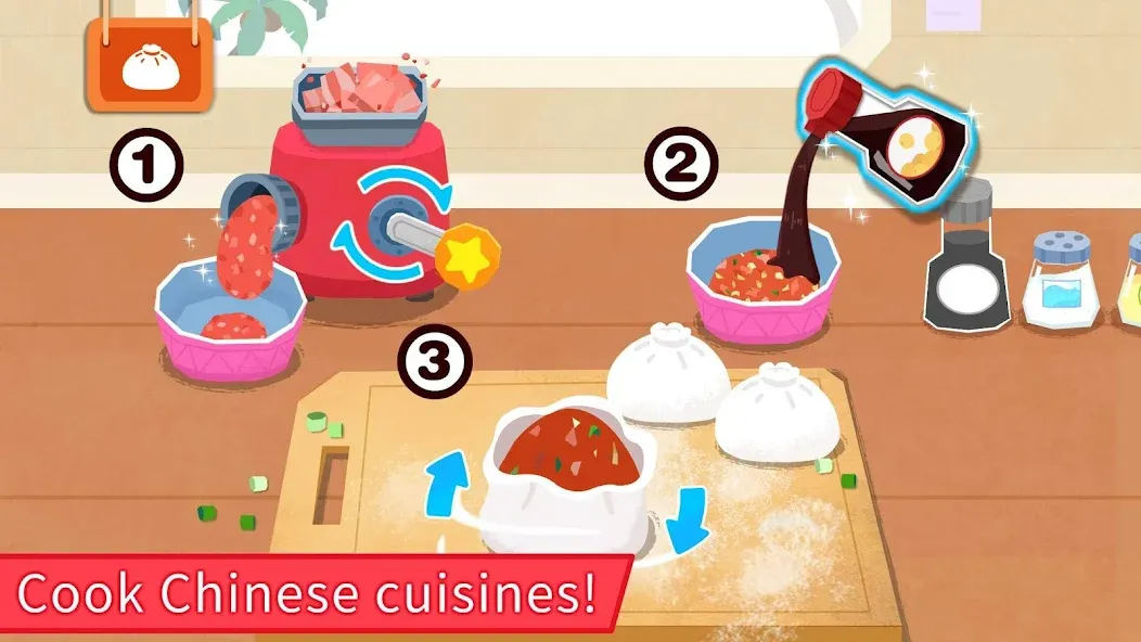 Baby Panda's Breakfast Cooking [МОД: Меню, Бесконечные монеты и Открытые уровни] Screenshot 4