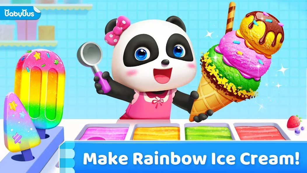 Little Panda's Ice Cream Games [МОД: Меню, Бесконечные монеты и Открытые уровни] Screenshot 1