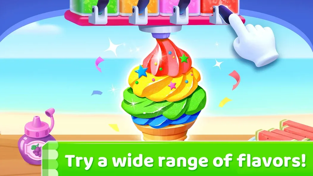 Little Panda's Ice Cream Games [МОД: Меню, Бесконечные монеты и Открытые уровни] Screenshot 4
