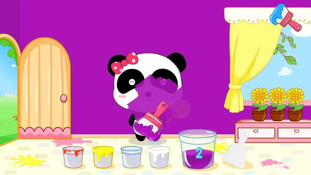 Baby Panda's Color Mixing [МОД: Бесконечные деньги, Монеты и Мега MOD] Screenshot 2