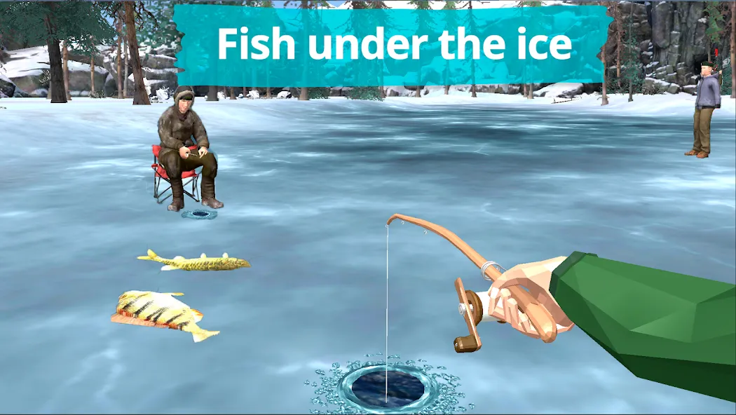 Fishing in the Winter. Lakes. [МОД: Все открыто, Дополнительные деньги и Меню MOD] Screenshot 1