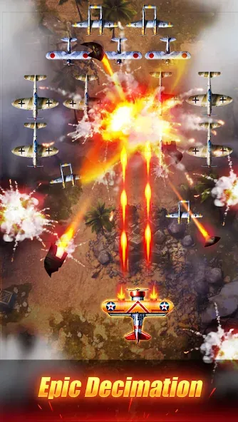 Sky Survivor: WWII Aircraft Sh (Скай Сурвайвер) [МОД: Деньги, Монеты и Меню MOD] Screenshot 1
