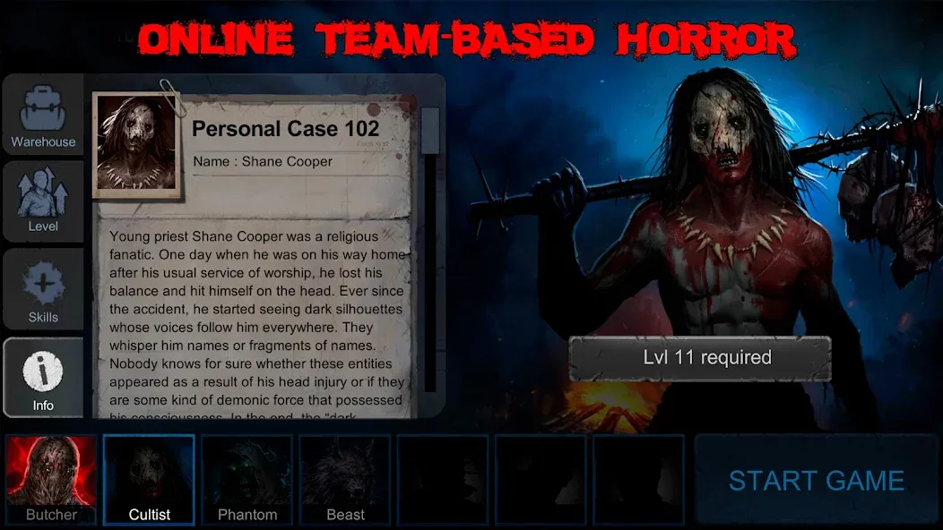Horrorfield Multiplayer horror (Хоррорфилд) [МОД: Все открыто, Дополнительные деньги и Меню MOD] Screenshot 1